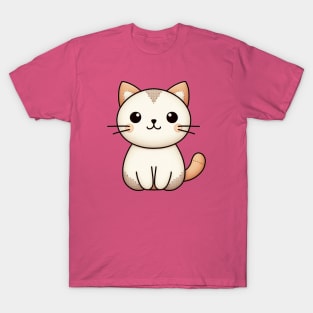 A cute cat in the style of a stitched toy T-Shirt